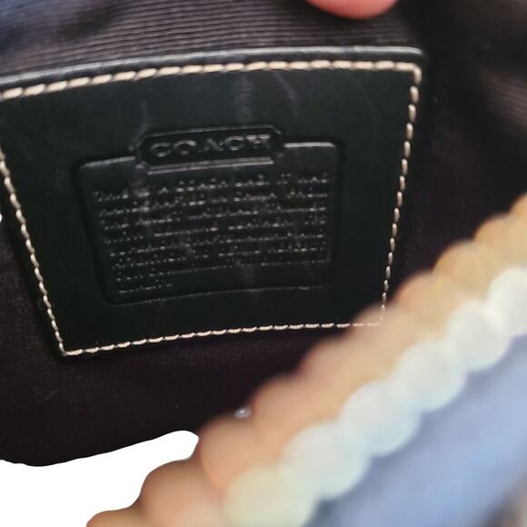 Coach Signature Black And Grey Crossbody Bag Canvas Monogram - Picture 2 of 8